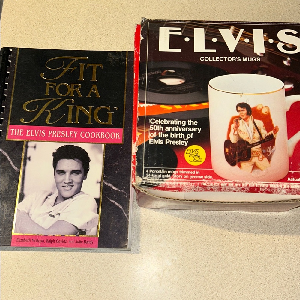 Elvis Collector's Mug 1985 Cookbook SOLD Super great for a collection